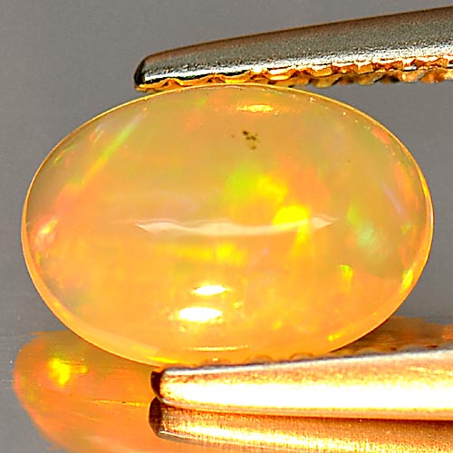 Natural Gem 0.58 Ct. Oval Cab Multi Color Play Of Colour Opal Unheated