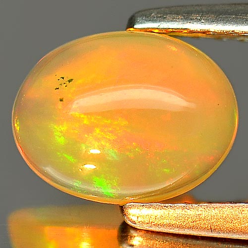0.79 Ct. Nice Oval Cab Natural Multi Color Play Of Colour Opal Gemstone