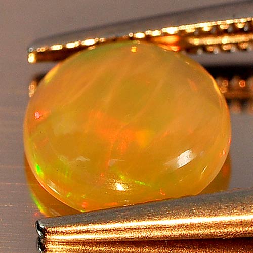 0.74 Ct. Round Cabochon Natural Multi Color Play Of Colour Opal Gem