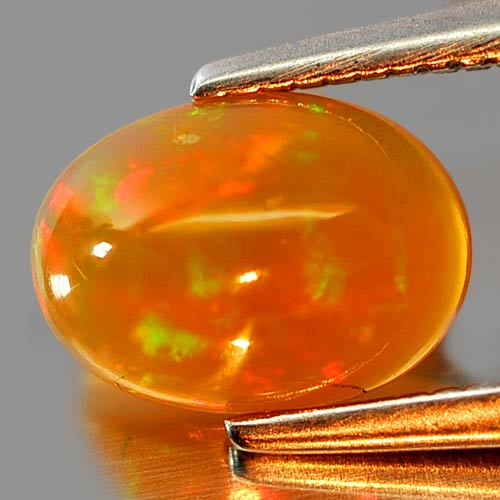 0.67 Ct. Beautiful Oval Cab Natural Gem Multi Color Play Of Colour Opal
