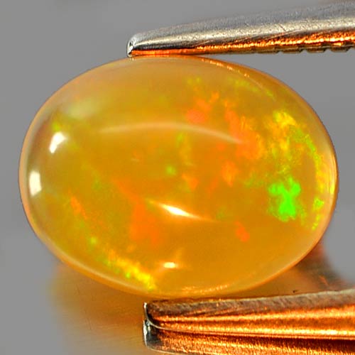 0.75 Ct. Good Oval Cab Natural Gem Multi Color Play Of Colour Opal