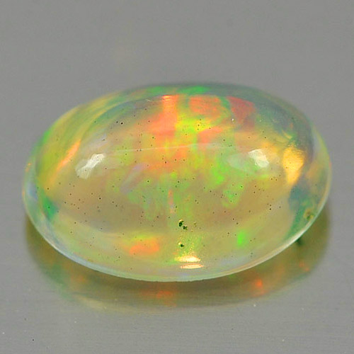 Unheated 0.77 Ct. Oval Cab Natural Gem Multi Color Play Of Colour Opal