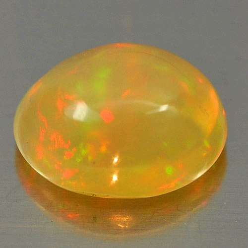 0.96 Ct. Beautiful Oval Cab Natural Gem Multi Color Play Of Colour Opal