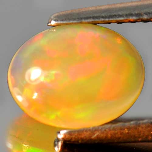 Calibrate Size 0.87 Ct. Oval Cab Natural Gem Multi Color Play Of Colour Opal