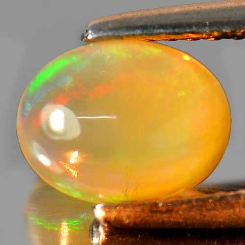 Unheated 0.97 Ct. Oval Cab Natural Gem Multi Color Play Of Colour Opal