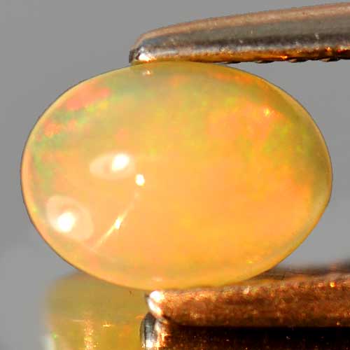 0.81 Ct. Oval Cab Natural Gem Multi Color Play Of Colour Opal Unheated