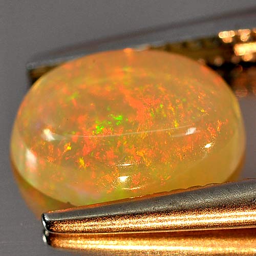 0.80 Ct. Charming Oval Cab Natural Gem Multi Color Play Of Colour Opal