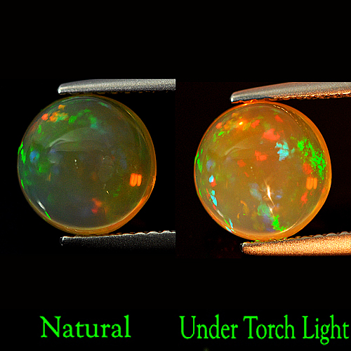 1.86 Ct. Alluring Round Cabochon Natural Multi Color Opal Gemstone Unheated