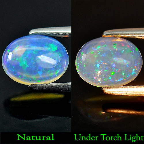 0.96 Ct. Blazing Oval Cabochon Natural Gemstone Multi Color Opal Unheated