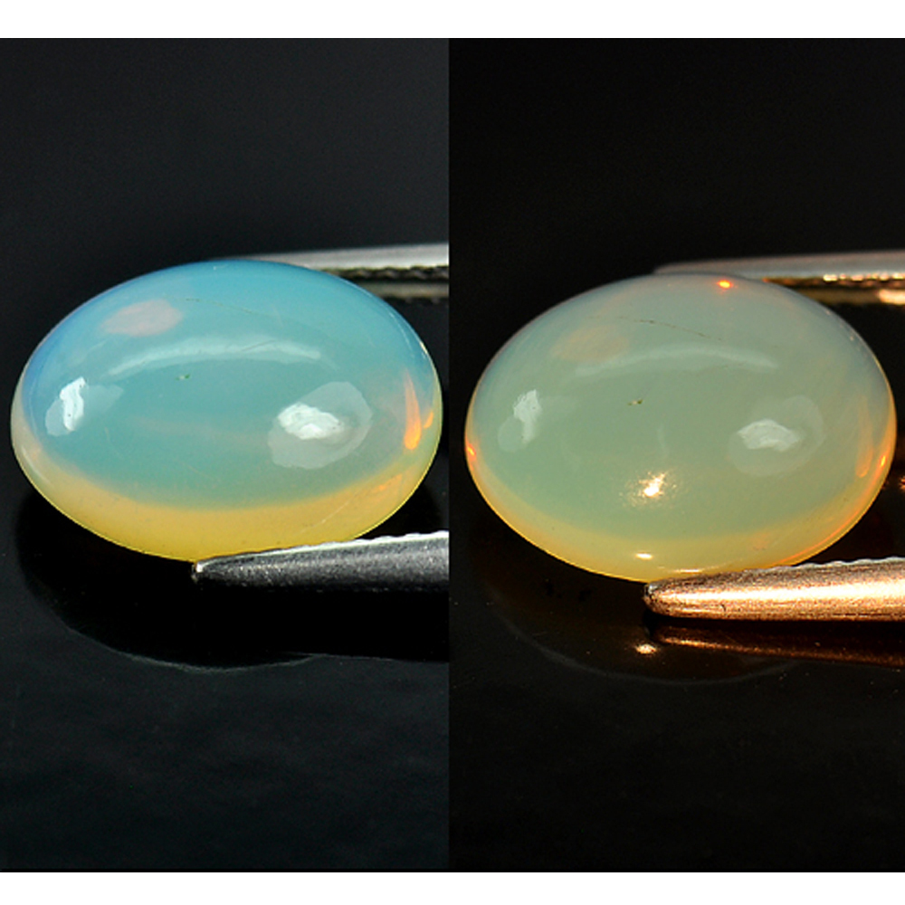 Multi Color Opal 3.56 Ct. Oval Cabochon Shape Unheated Natural From Ethiopia