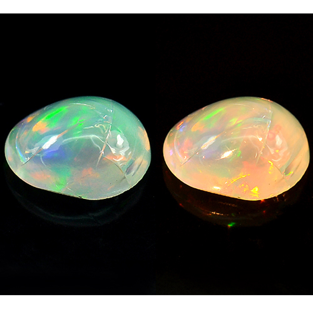 1.44 Ct. Oval Cabochon Shape Natural Multi Color Opal Unheated
