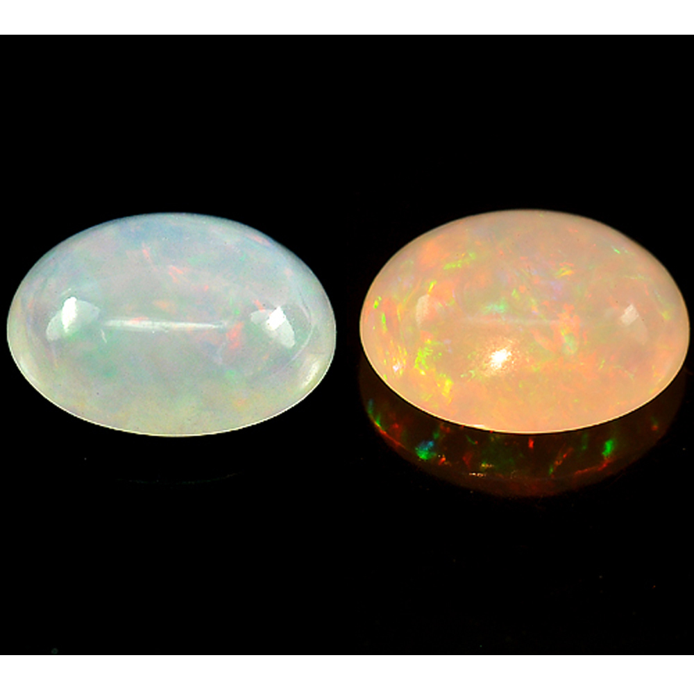 Multi Color Opal 2.28 Ct. Oval Cabochon Shape 11.3 x 9 Mm. Natural Unheated