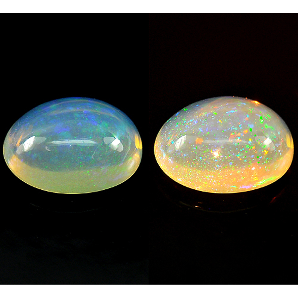 Multi Color Opal 2.22 Ct. Oval Cabochon Shape Unheated Natural From Ethiopia