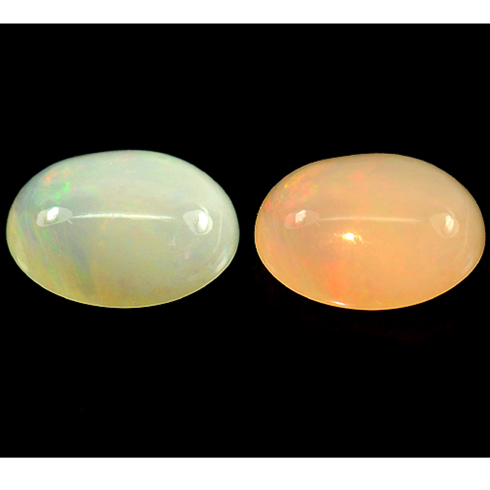Multi Color Opal 3.76 Ct. Oval Cabochon Shape 13 x 10 Mm. Natural From Ethiopia