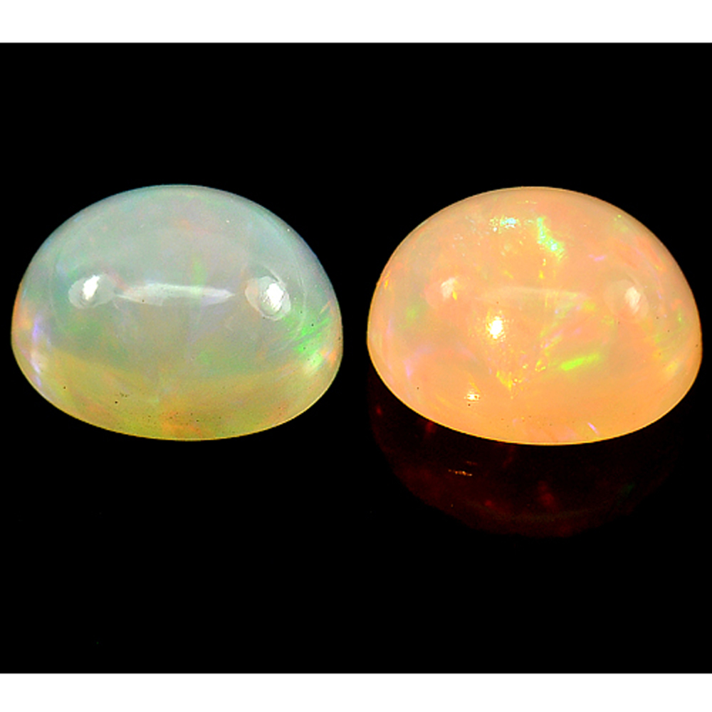 Multi Color Opal 3.02 Ct. Oval Cabochon Shape 11 x 8.3 Mm. Natural From Ethiopia
