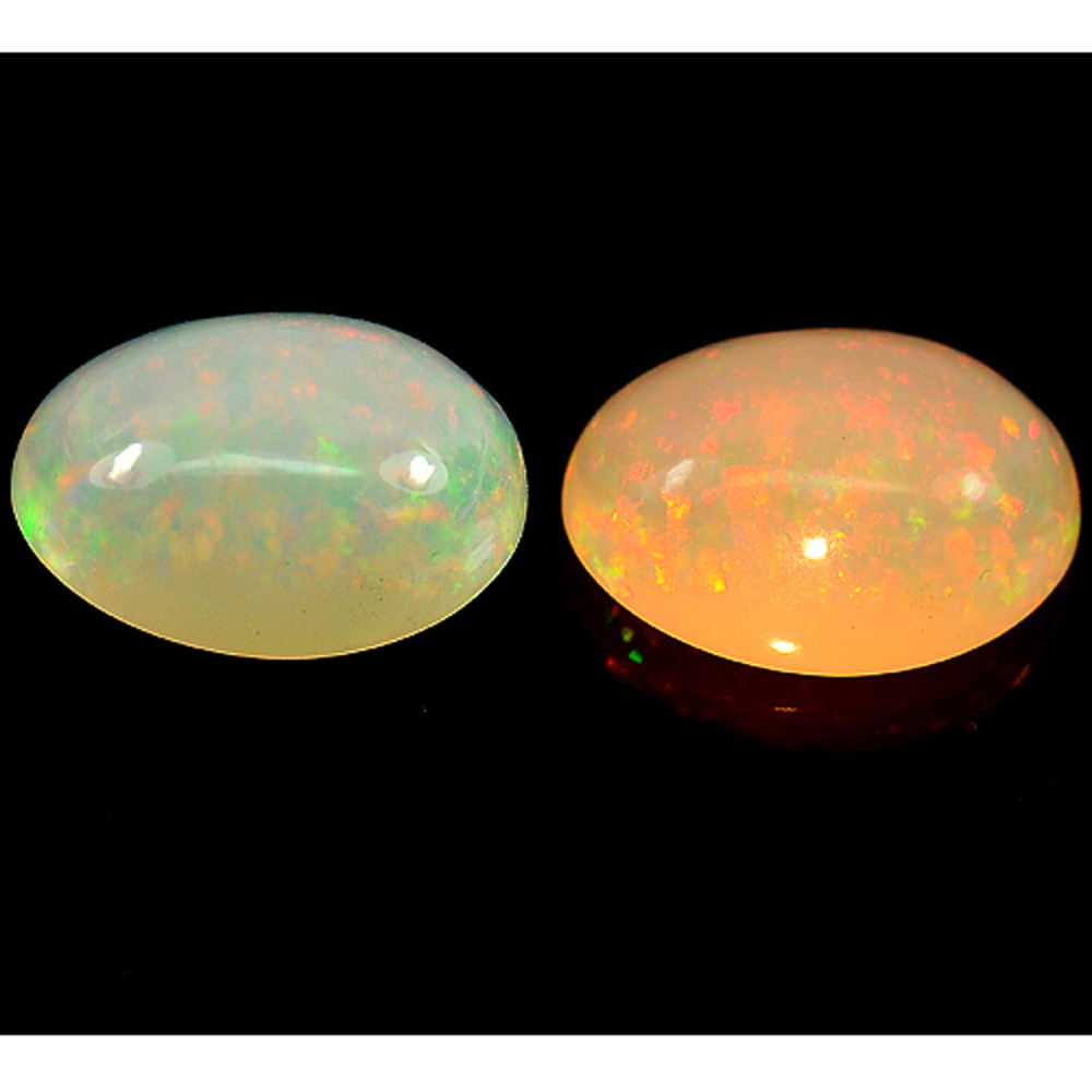 Multi Color Opal 2.00 Ct. Oval Cabochon Shape 11 x 8.5 Mm. Natural Unheated
