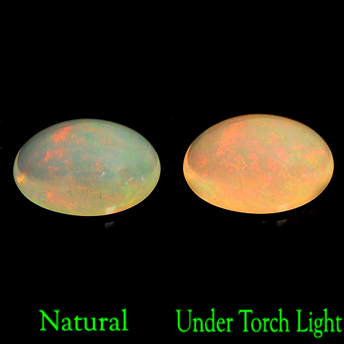 0.95 Ct. Oval Cabochon Natural Gemstone Multi Color Opal Unheated