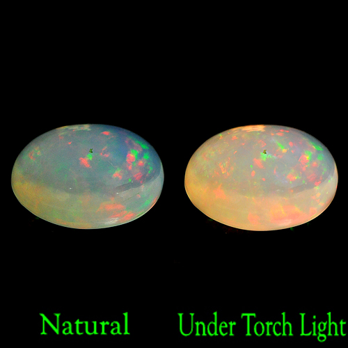 2.36 Ct. Oval Cabochon Shape Natural Gemstone Multi Color Opal Unheated