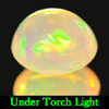 Unheated 0.68 Ct. Oval Cab Natural Multi Color Opal Gem