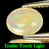 Unheated 0.53 Ct. Oval Cab Natural Multi Color Opal Gem