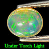 Unheated 0.41 Ct. Oval Cab Natural Multi Color Opal Gem