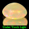Unheated 0.42 Ct. Oval Cab Natural Multi Color Opal Gem