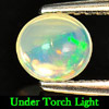 Unheated 0.37 Ct. Oval Cab Natural Multi Color Opal Gem