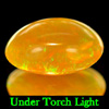 Unheated 0.94 Ct. Oval Cab Natural Multi Color Opal Gem