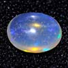 Unheated 0.52 Ct. Oval Cab Natural Multi Color Opal Gem