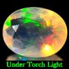 Unheated 0.48 Ct. Oval Natural Multi Color Opal Sudan
