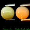 0.93 Ct. Round Cab Natural Multi Color Opal Unheated