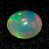 0.59 Ct. Oval Cab Natural Gem Multi Color Opal Unheated