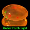 0.72 Ct. Oval Cab Natural Gem Multi Color Opal Unheated