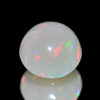 0.88 Ct. 6.3 Mm. Natural Gem Multi Color Opal Unheated
