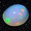 Unheated 0.72 Ct. Oval Cab Natural Multi Color Opal Gem