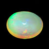 0.80 Ct. Oval Cab Natural Gem Multi Color Opal Unheated