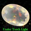 0.41 Ct. Oval Natural Multi Color Opal Sudan Unheated