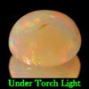 0.62 Ct. Oval Cab Natural Multi Color Opal Sudan Gem