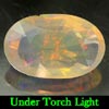 Unheated 6.99 Ct. Oval Natural Multi Color Opal Sudan