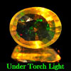 3.83 Ct. Oval Natural Multi Color Opal Sudan Unheated