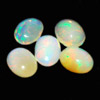 3.20 Ct. 5 Pcs. Oval Cabochon Natural Multi Color Opal
