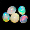 1.58 Ct. 5 Pcs. Oval Cabochon Natural Multi Color Opal