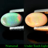 Unheated 0.40 Ct. Oval Cabochon Natural Multi Color Opal Gemstone