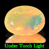 0.67 Ct Oval Natural Gem Muti Color Opal Sudan Unheated