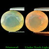 0.90 Ct Oval Natural Muti Color Opal Sudan Unheated