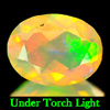 0.80 Ct. Vivid Oval Shape Natural Gemstone Multi Color Opal Unheated