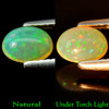 0.56 Ct Oval Cabochon Natural Multi Color Opal Unheated