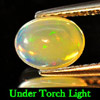 Unheated 0.71 Ct Oval Cabochon Natural Multi Color Opal