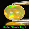 Unheated 0.65 Ct Oval Cabochon Natural Multi Color Opal