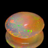 Unheated 0.53 Ct Oval Cab Natural Gem Multi Color Opal